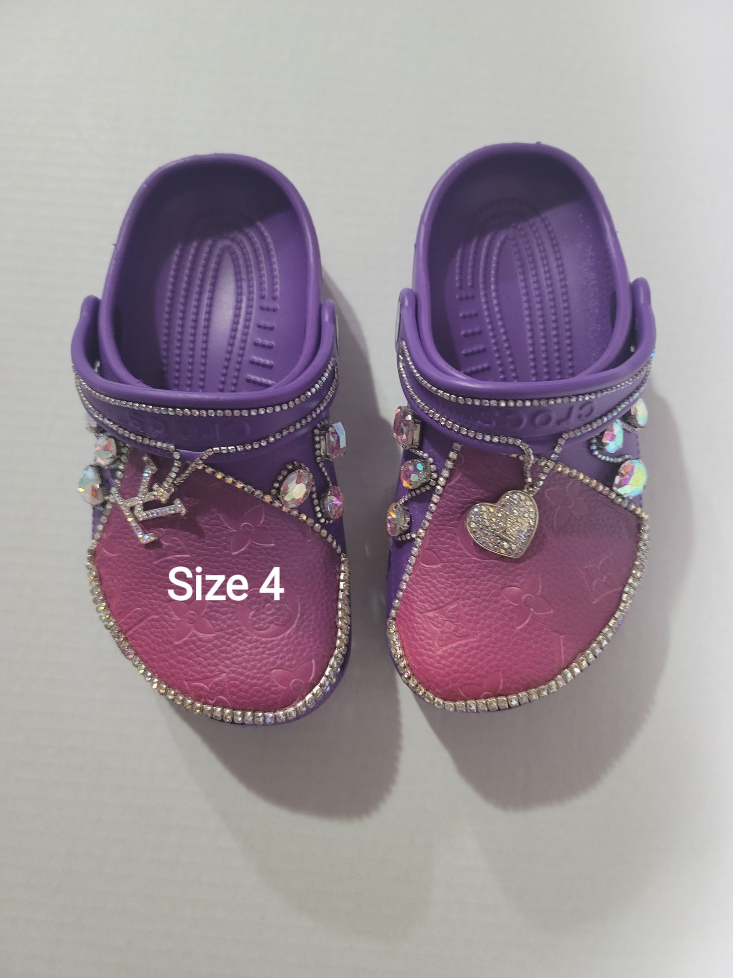 Custom LV Design Crocs W4