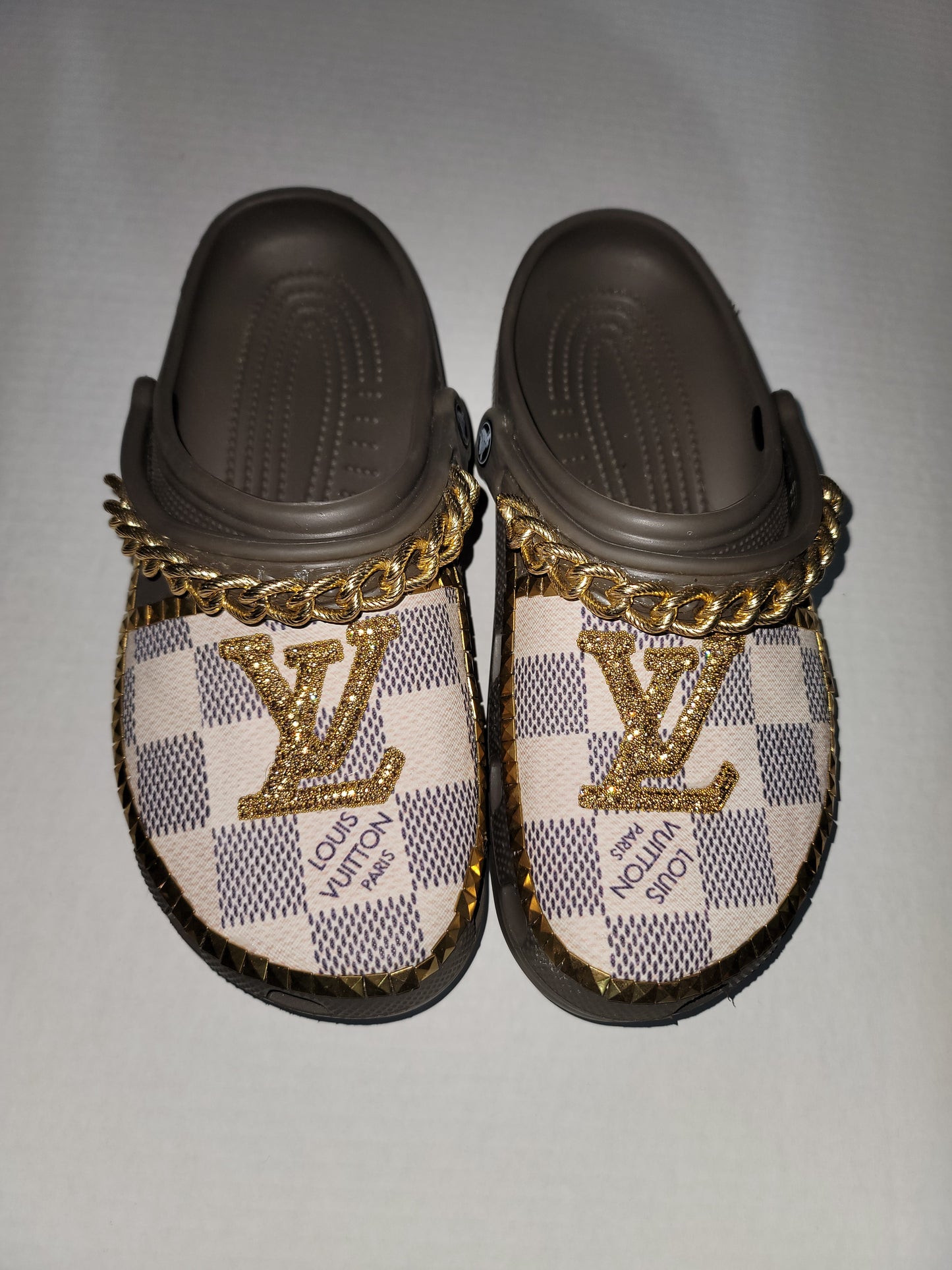 Custom LV Design Crocs W11
